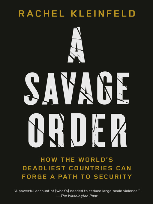Title details for A Savage Order by Rachel Kleinfeld - Wait list